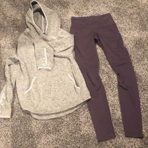 Leggings and hoodie